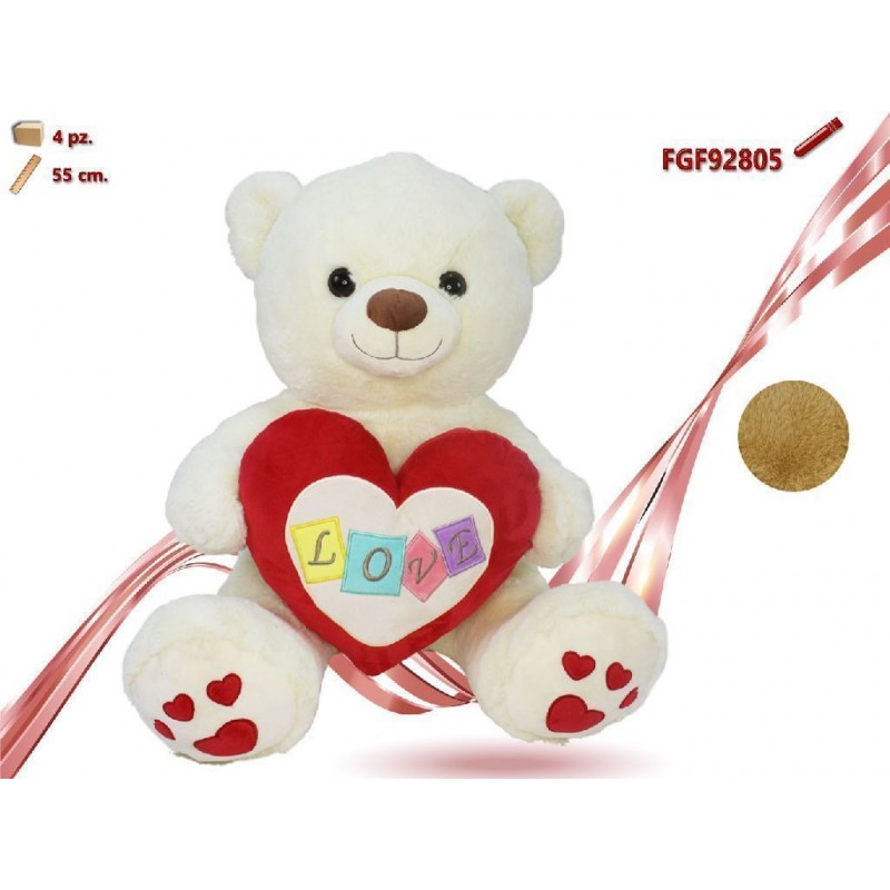 ORSO CON CUORE CM.55 – cartoshop di prossimo