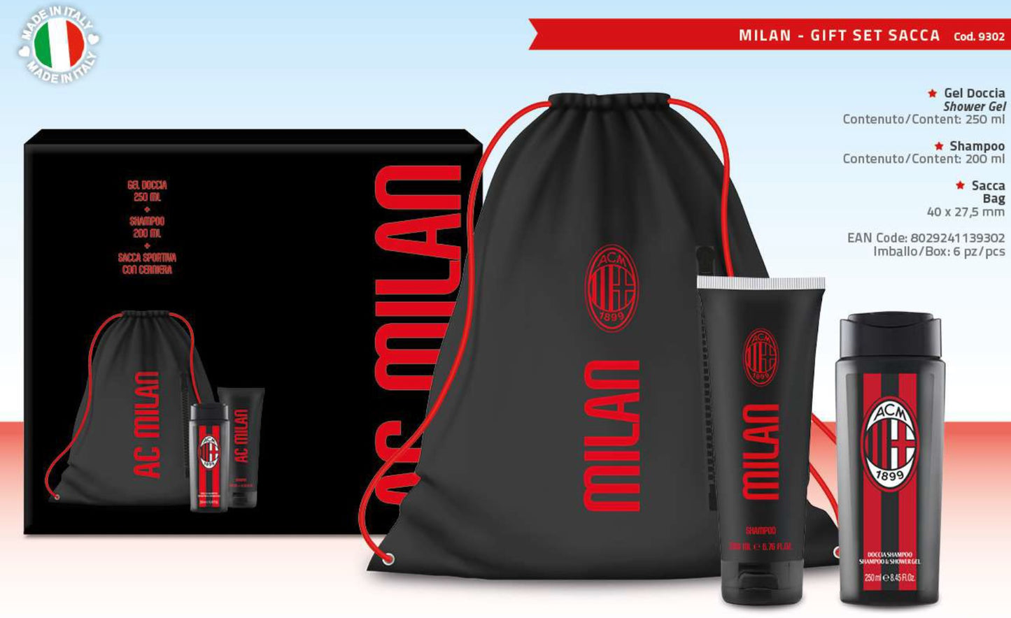 MILAN CONF REG ZAINO+DOCCIA+SHAMPOO