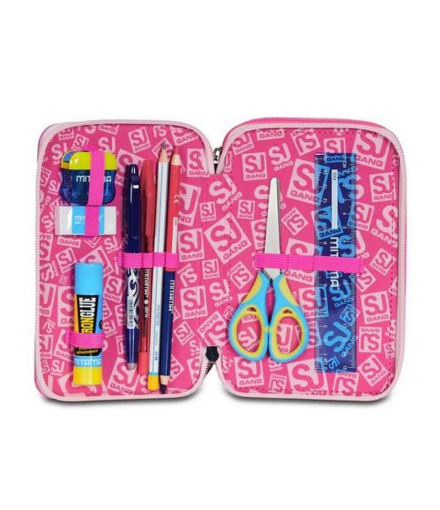 Astuccio scuola 3 zip SJ Pinkhugs