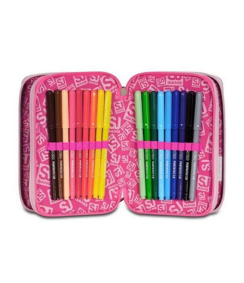 Astuccio scuola 3 zip SJ Pinkhugs