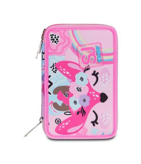 Astuccio scuola 3 zip SJ Pinkhugs