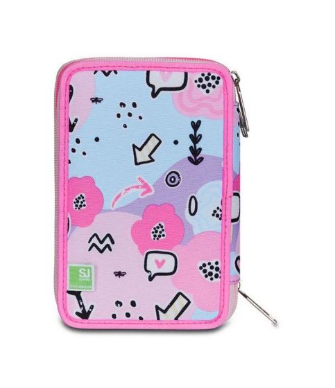 Astuccio scuola 3 zip SJ Pinkhugs