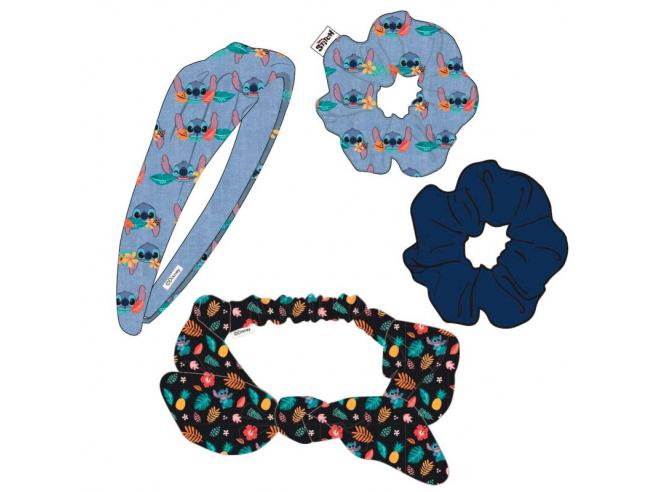 SET ACCESSORI CAPELLI 4 Pezzi STITCH