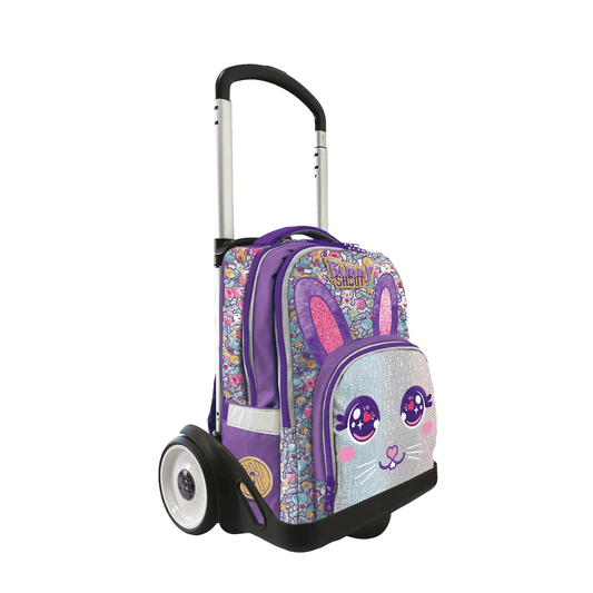 Zaino con Trolley Sganciabile Scuola Bunny Shout per Bambina - Novità 2024/2025