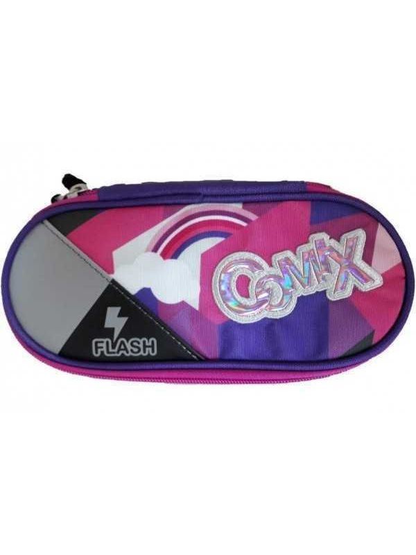 ASTUCCIO OVALE COMIX FLASH ORGANIZZATO BLU