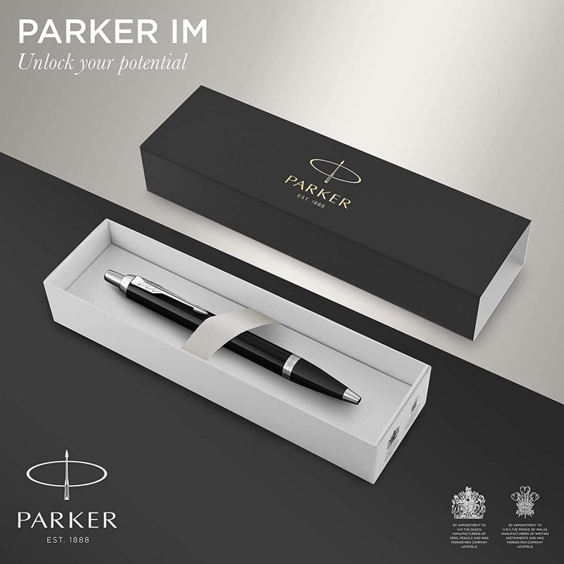 PARKER IM PENNA A SFERA, PUNTA MEDIA E RICARICA DI INCHIOSTRO BLU