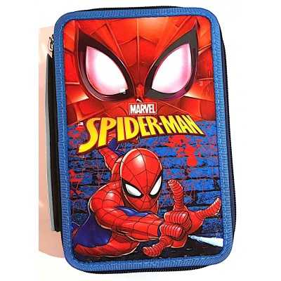 ASTUCCIO 3 ZIP triplo scomparto SPIDERMAN seven TRE PIANI accessoriato UOMO RAGNO marvel