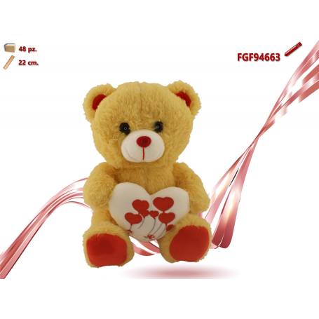 ORSO PELUCHE CON CUORE CM.22