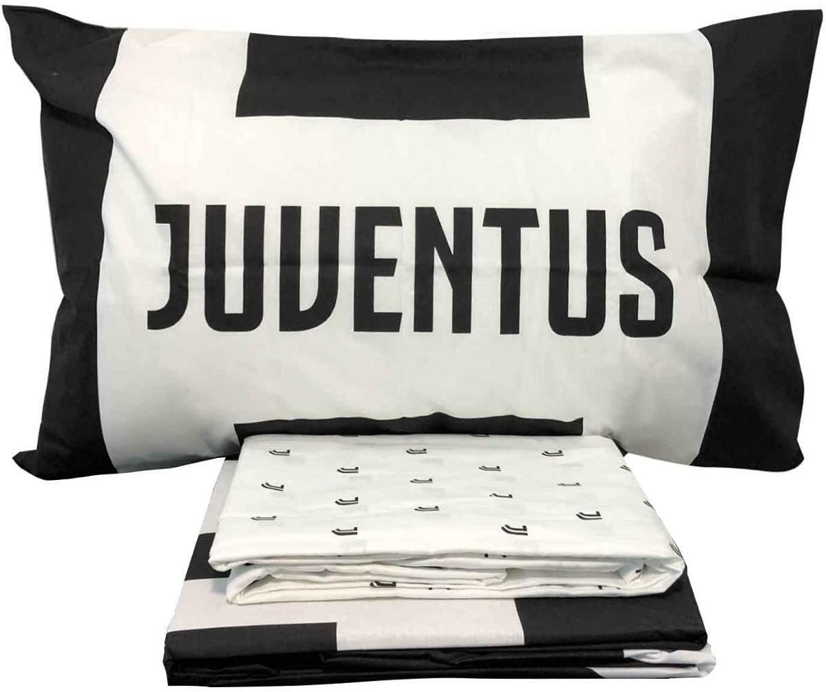 CAL-JUVENTUS COMPLETO LETTO SINGOLO BIANCO LOGO NERO CENTRALE