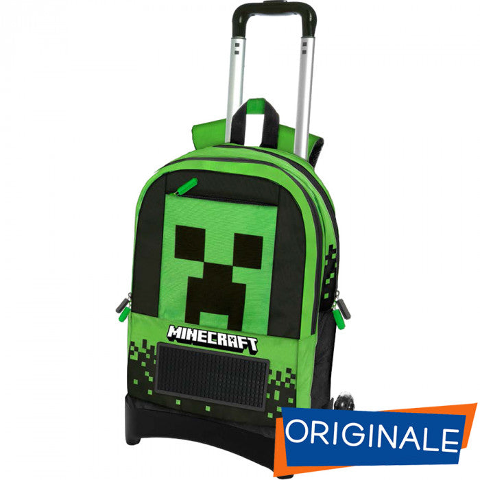 ZAINO TROLLEY SCUOLA STACCABILE MINECRAFT